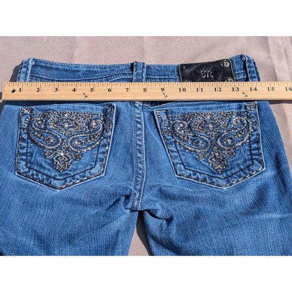 Miss Me Jeans Women’s Size 26 Distressed Embroidered Bootcut Skinny JPW5123 - Picture 7 of 10